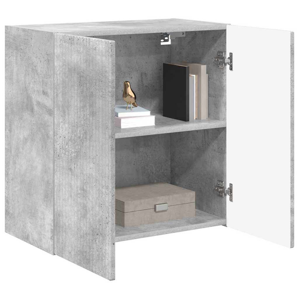 TV vægskab Beton Grå 59,5 x 31 x 60 cm Konstrueret træ