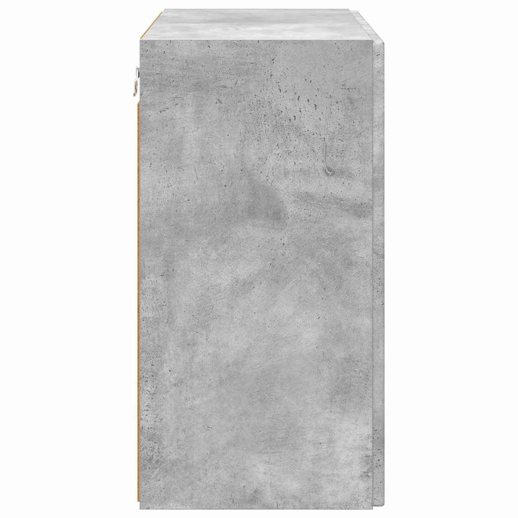 TV vægskab Beton Grå 59,5 x 31 x 60 cm Konstrueret træ