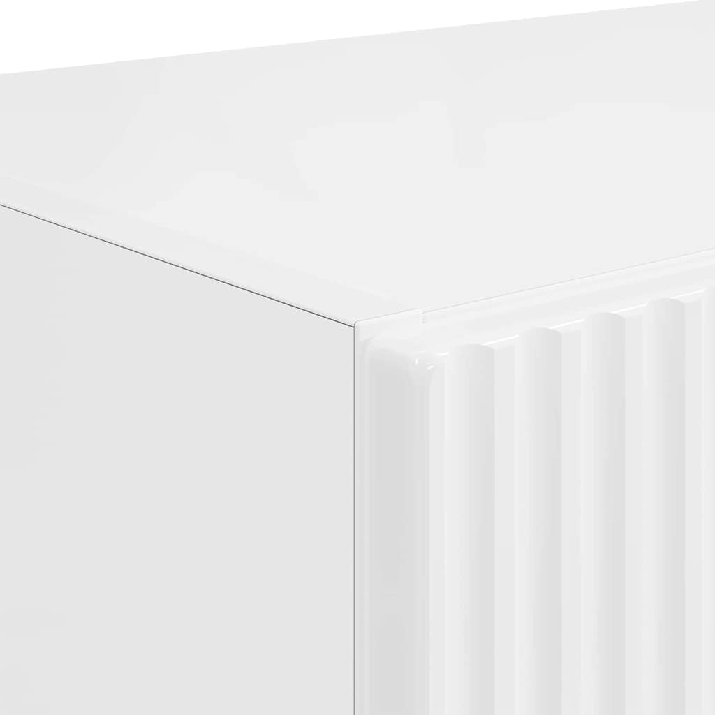 TV vægskab Høj gloss hvid 59,5 x 31 x 60 cm Konstrueret træ
