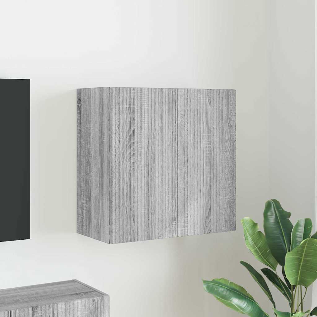 TV vægskab Grå Sonoma 59,5 x 31 x 60 cm Konstrueret træ