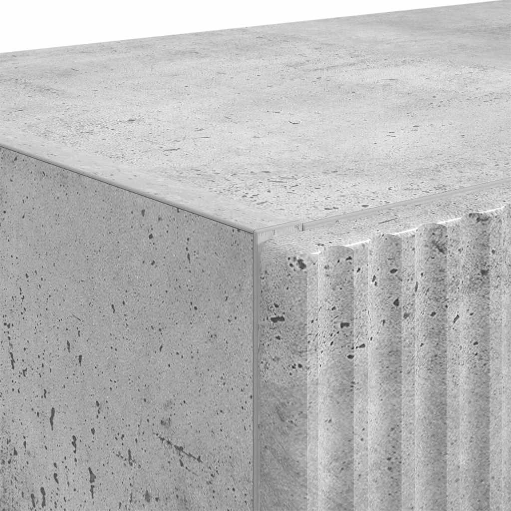 TV vægskab Beton Grå 59,5 x 31 x 80 cm Konstrueret træ