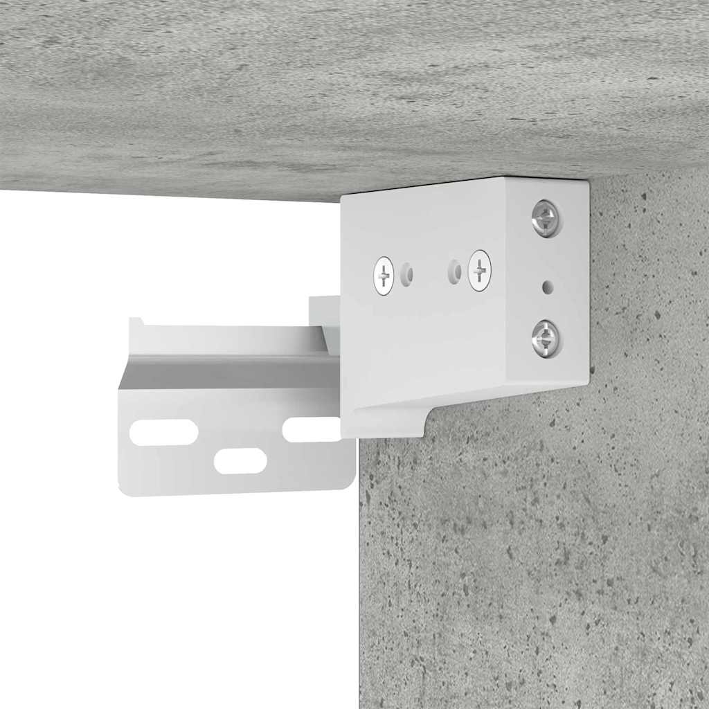 TV vægskab Beton Grå 59,5 x 31 x 80 cm Konstrueret træ