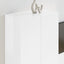 TV vægskab Høj gloss hvid 59,5 x 31 x 80 cm Konstrueret træ
