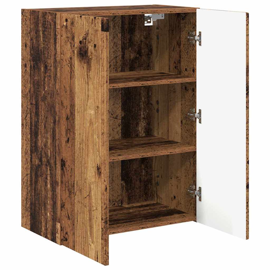 TV vægskab Gammelt træ 59,5 x 31 x 80 cm Konstrueret træ