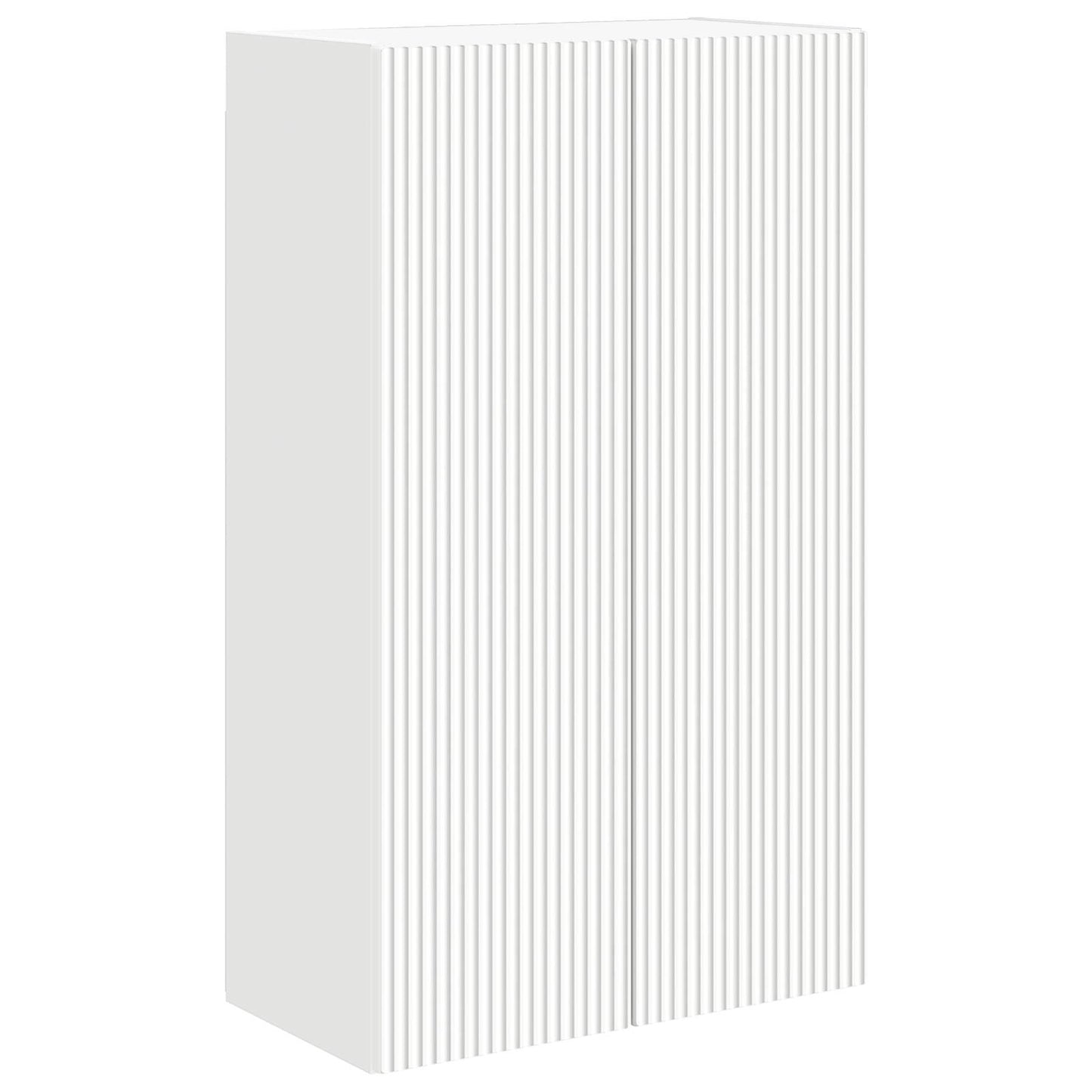 TV vægskab Vægmonteret Hvid 59,5 x 31 x 100 cm Konstrueret træ