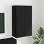 TV vægskab Vægmonteret Sort 59,5 x 31 x 100 cm Konstrueret træ