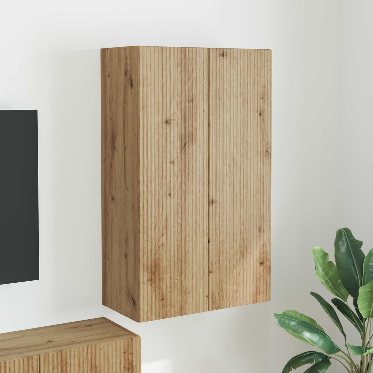 TV vægskab Artisan Egetræ 59,5 x 31 x 100 cm Konstrueret træ