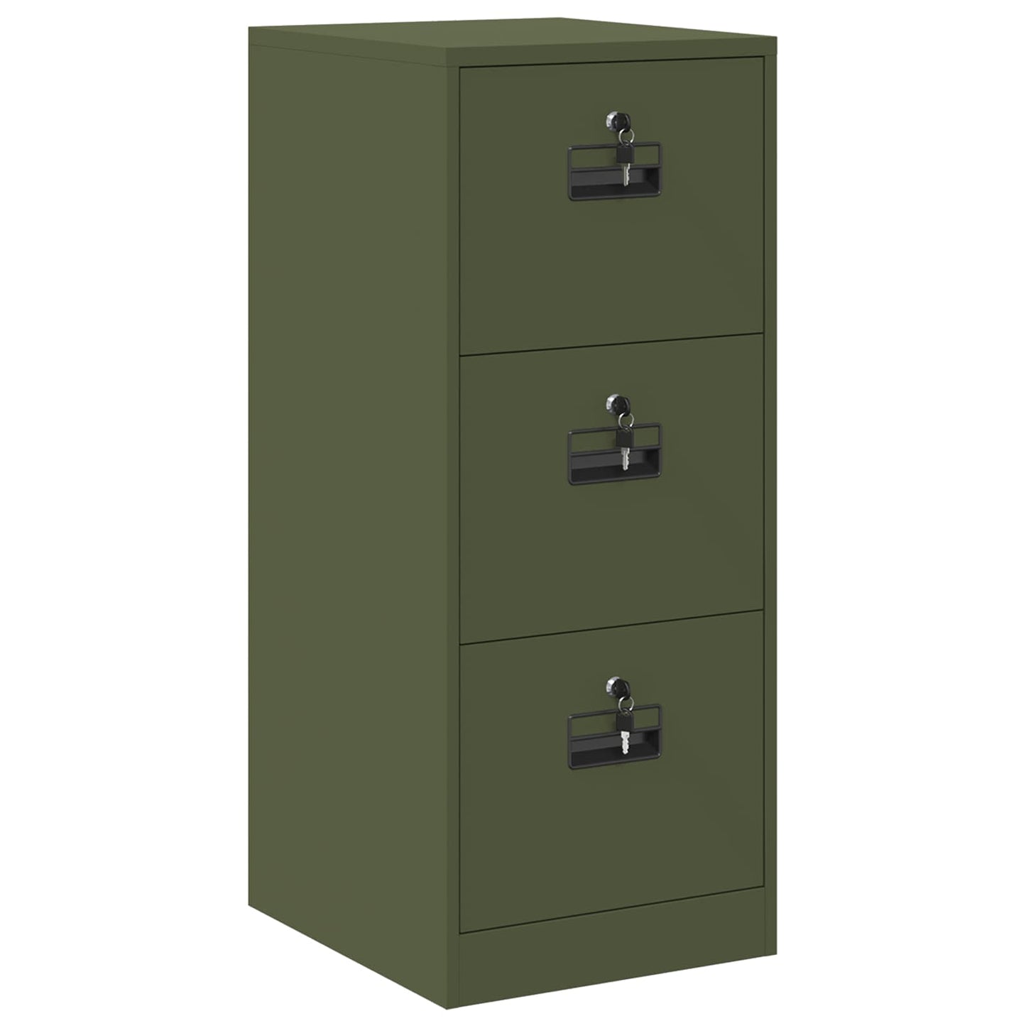 Fil kabinett Oliven grøn 44 x 50 x 106,5 cm Koldvalset Stål