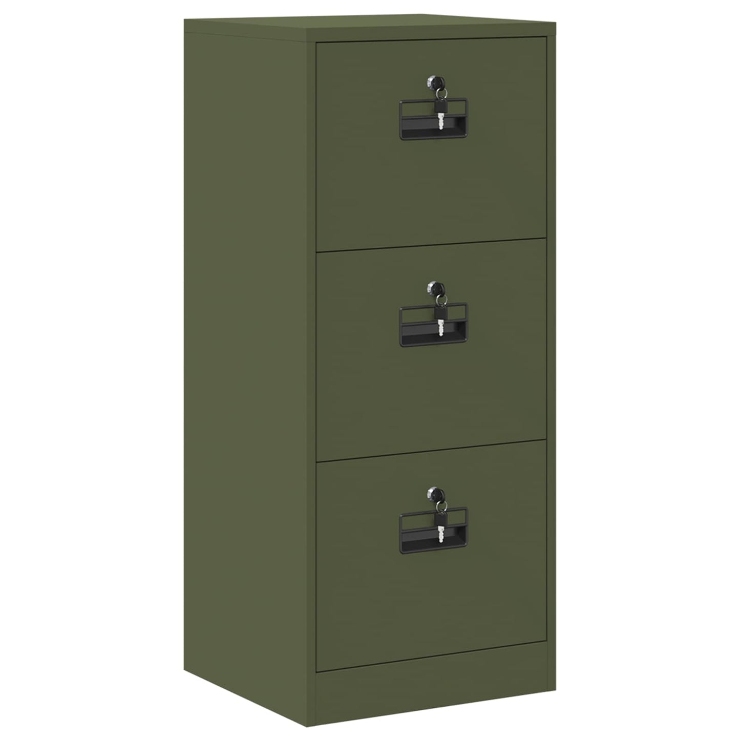 Fil kabinett Oliven grøn 45,5 x 42 x 106,5 cm Koldvalset Stål