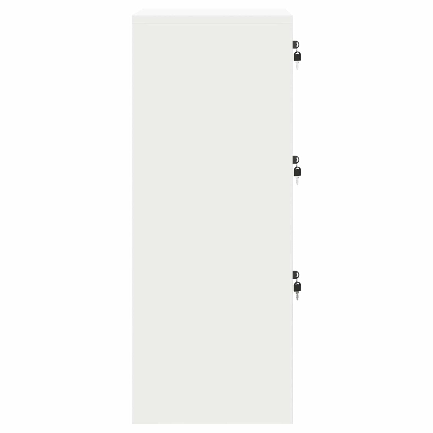 Fil kabinett med lås Hvid 45,5 x 42 x 106,5 cm Koldvalset Stål
