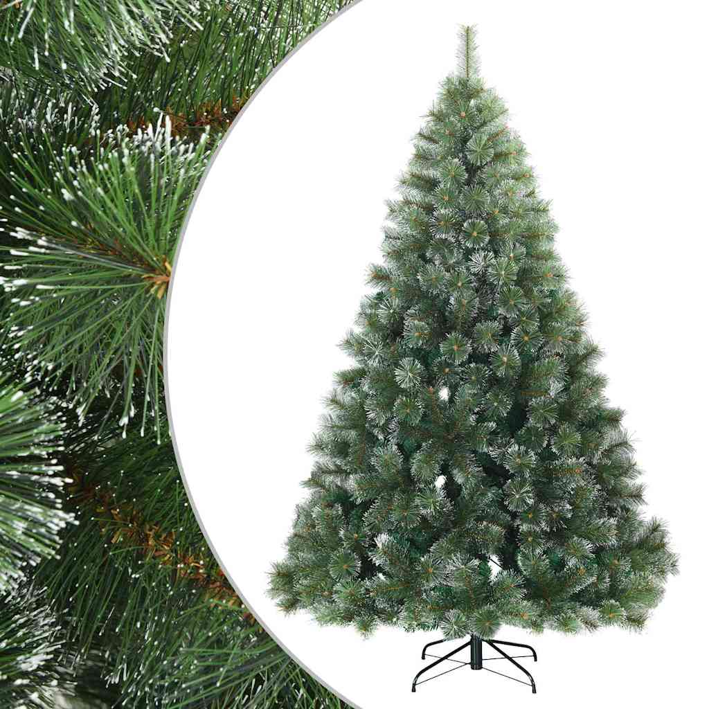 Kunstigt bøjelig juletræ snefløjtet Grøn 210 cm PVC, stål