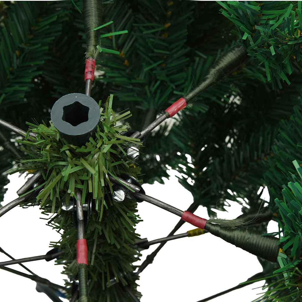 Kunstigt bøjelig juletræ snefløjtet Grøn 240 cm PVC, stål