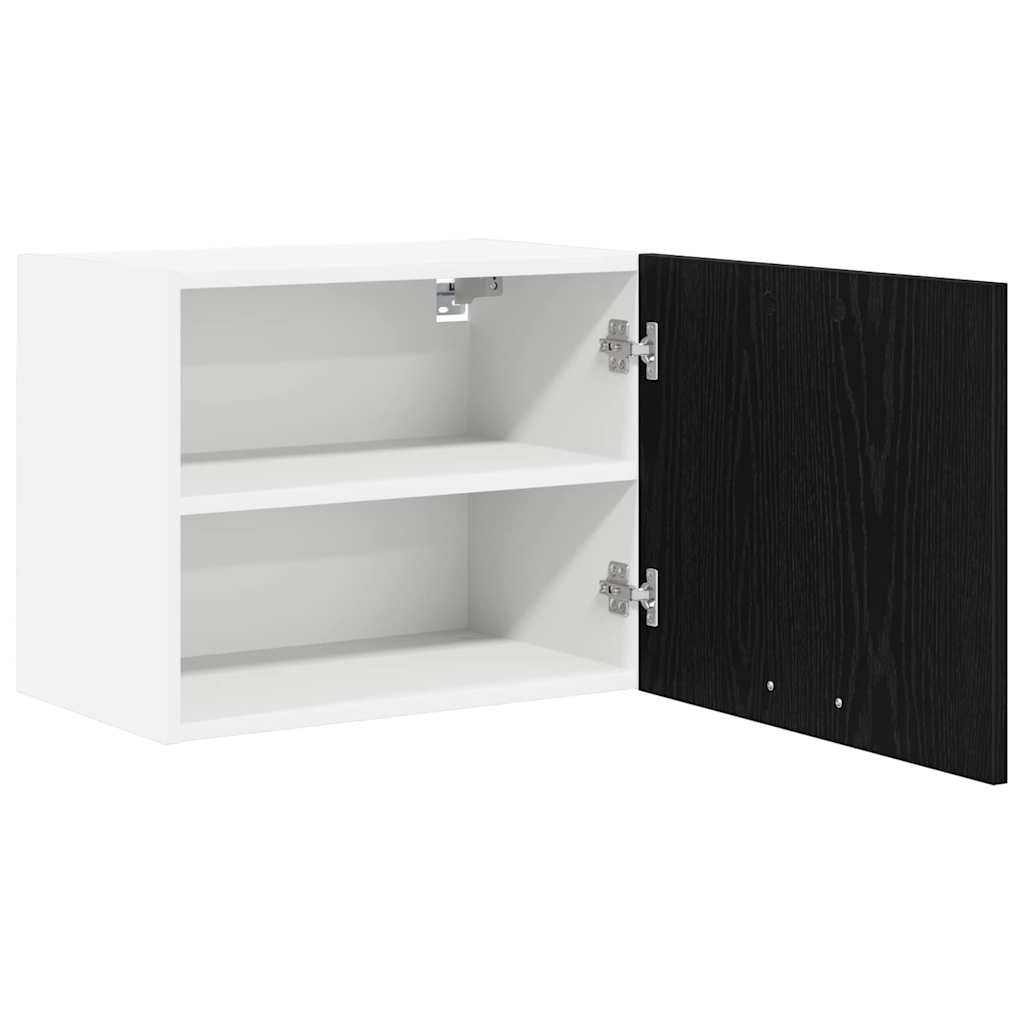Hængeskab Sort Eg og Hvid 50 x 31 x 40 cm Konstrueret træ