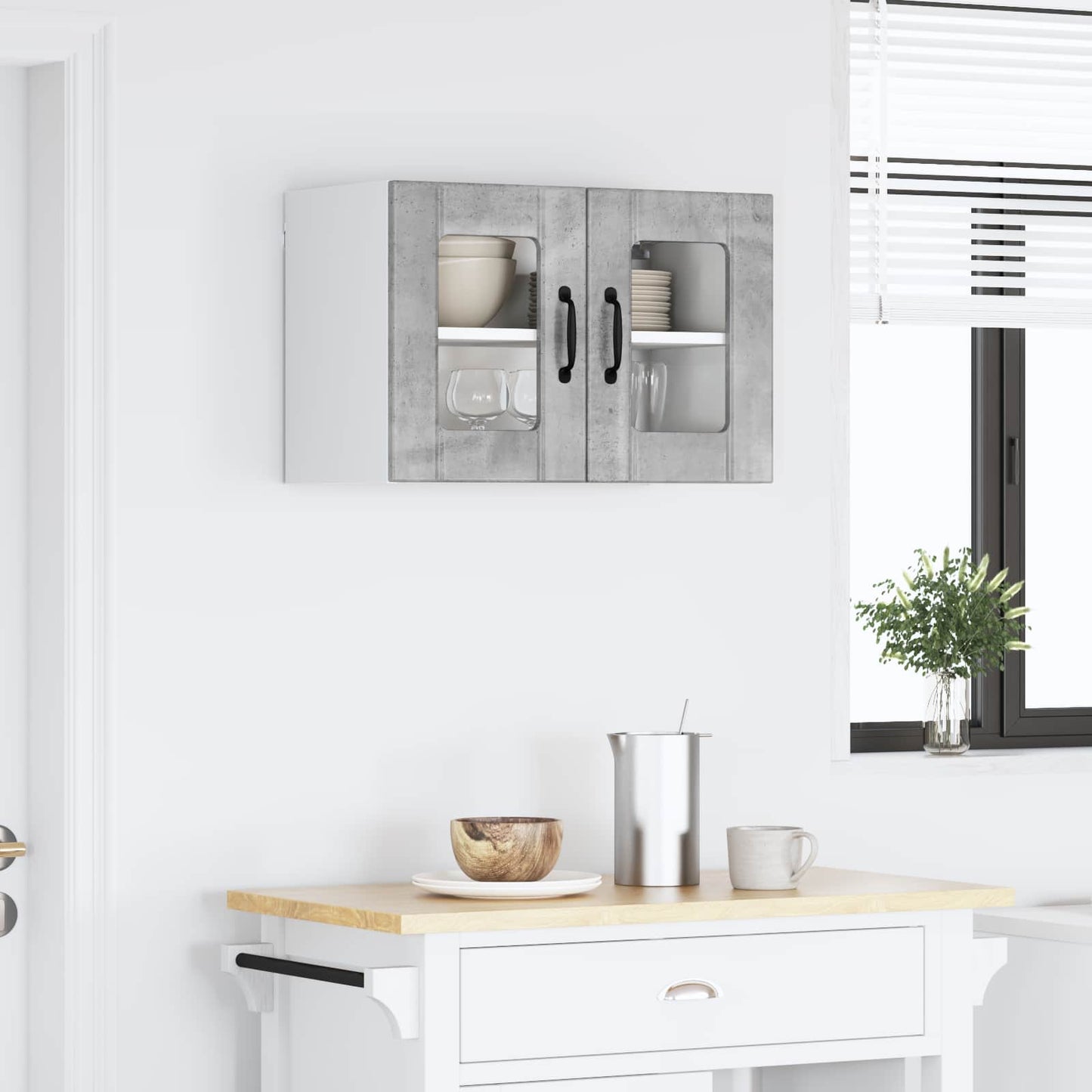 Væglågskab LUCCA Betongrå 60 x 31 x 40 cm Konstrueret træ
