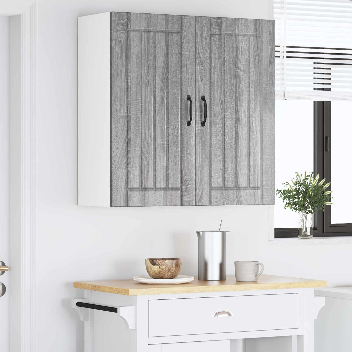 Vægskab LUCCA Grå sonoma-eg 80 x 31 x 80 cm Konstrueret træ
