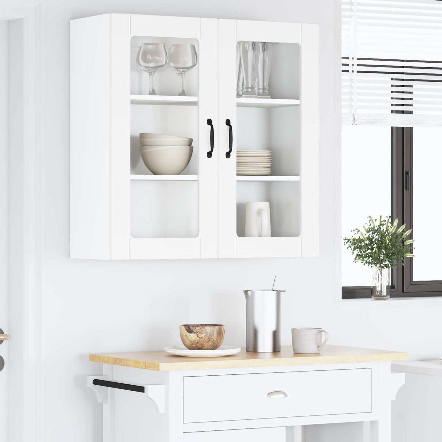 Væglågskab PORTO Hvid 80 x 31 x 80 cm Konstrueret træ