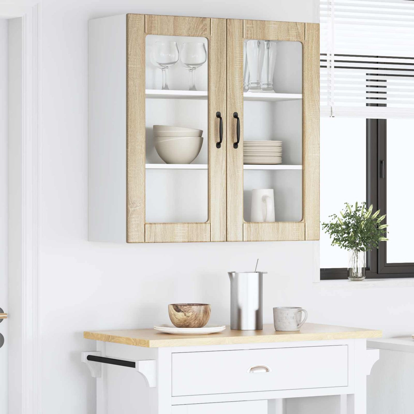 Væglågskab PORTO Sonoma eg 80 x 31 x 80 cm Konstrueret træ