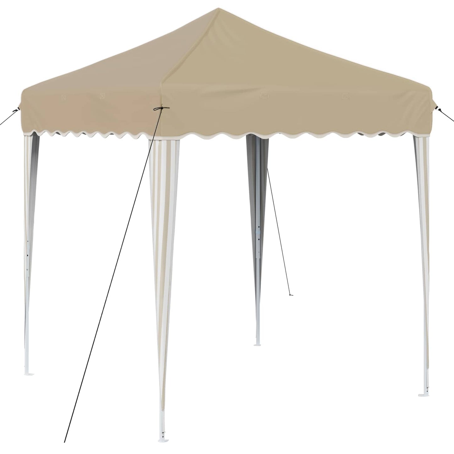 Pop-up Festtelt 195 x 195 x 245 cm Cremefarvet Oxford stof