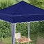 Pop-up Festtelt 195 x 195 x 245 cm Blå Oxford stof