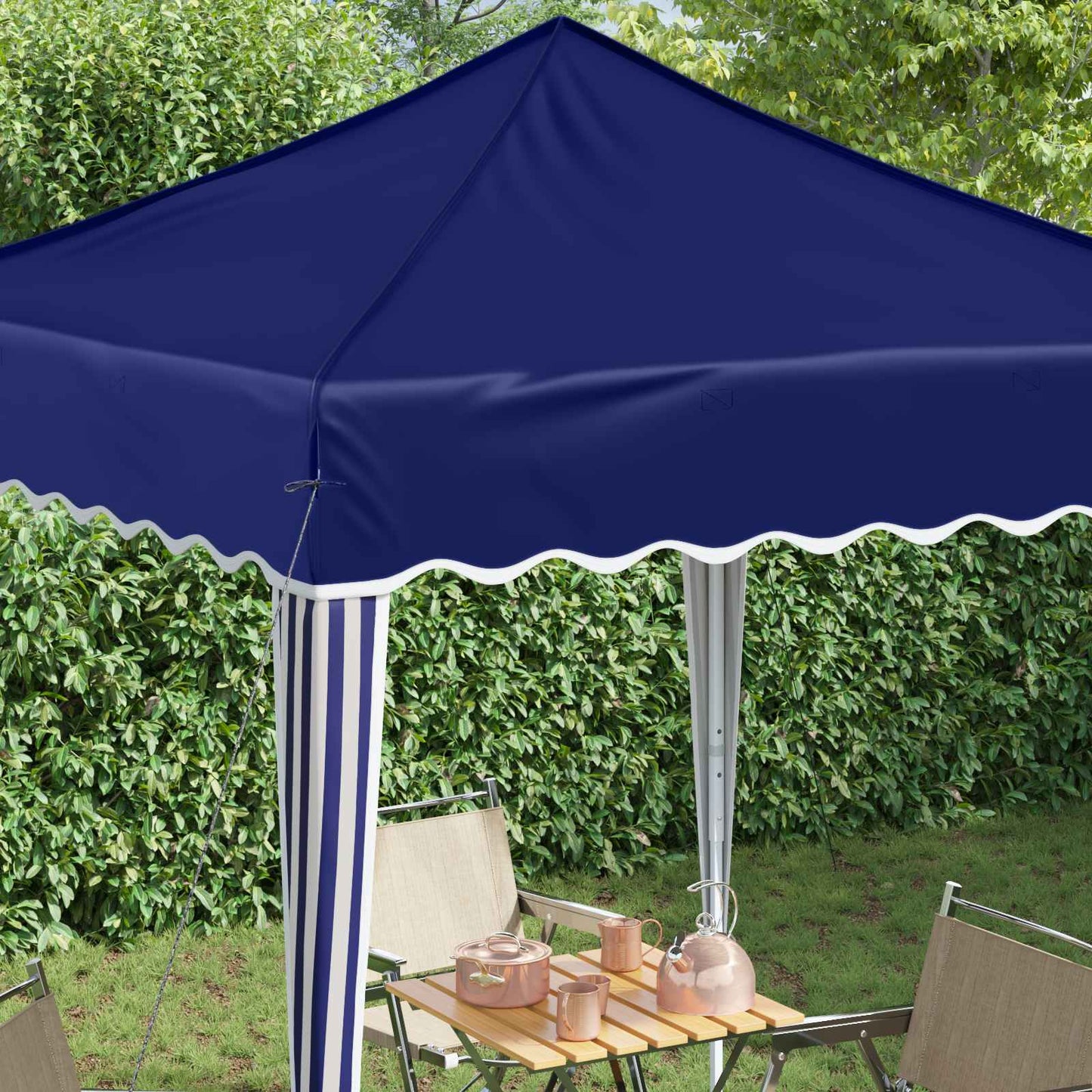 Pop-up Festtelt 195 x 195 x 245 cm Blå Oxford stof