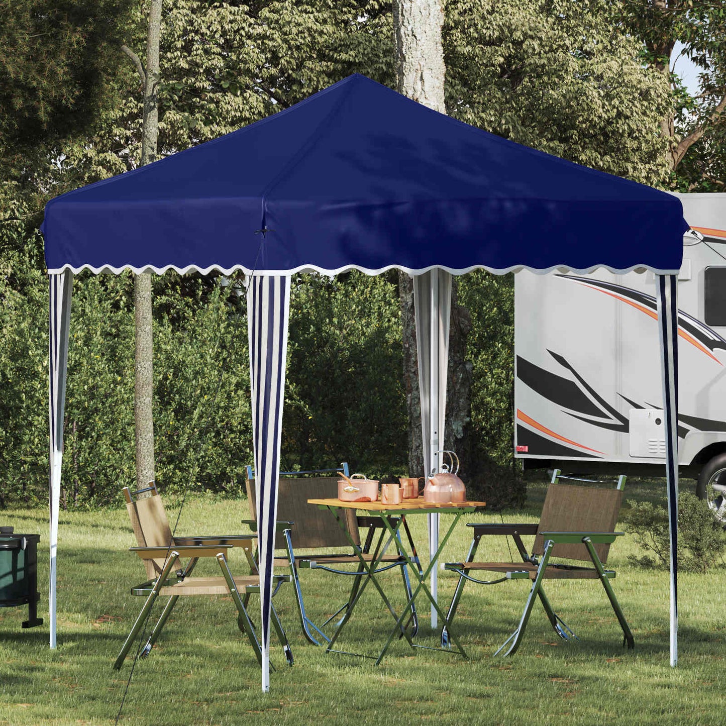 Pop-up Festtelt 195 x 195 x 245 cm Blå Oxford stof