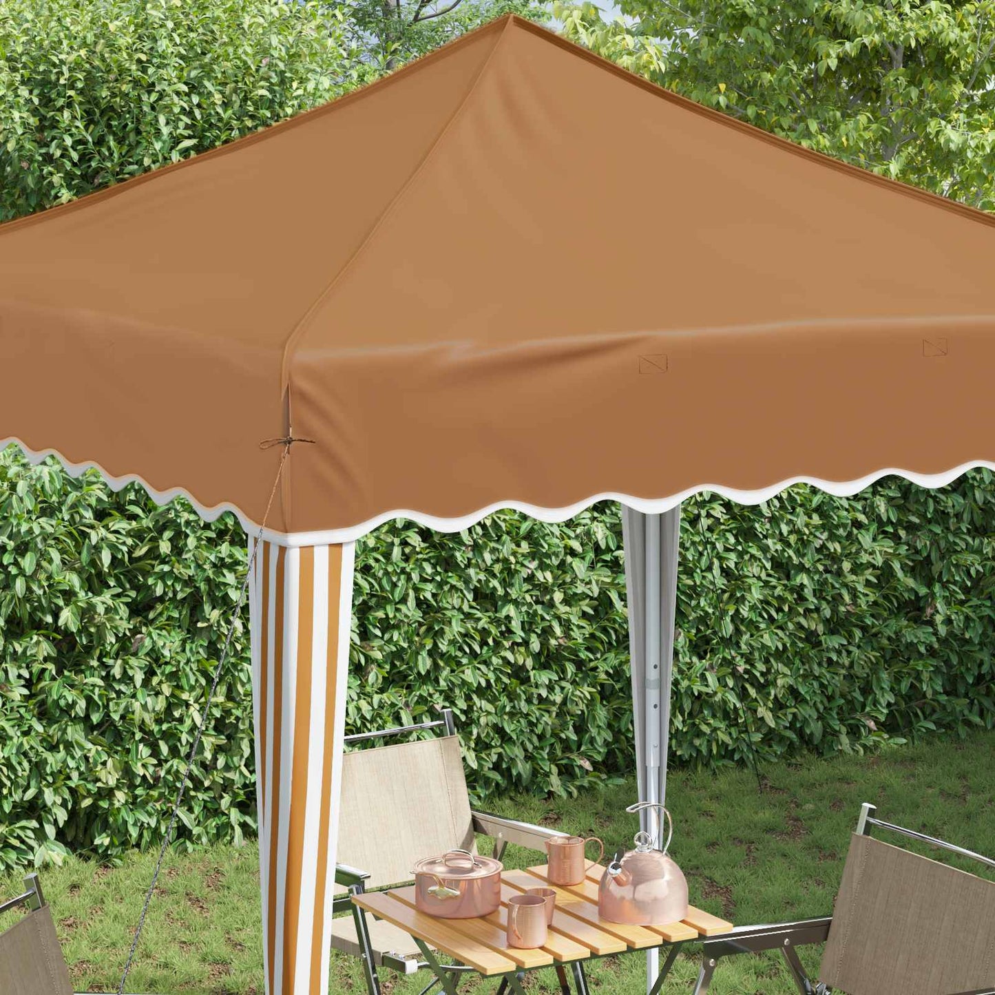 Pop-up Festtelt 195 x 195 x 245 cm Beige Oxford stof