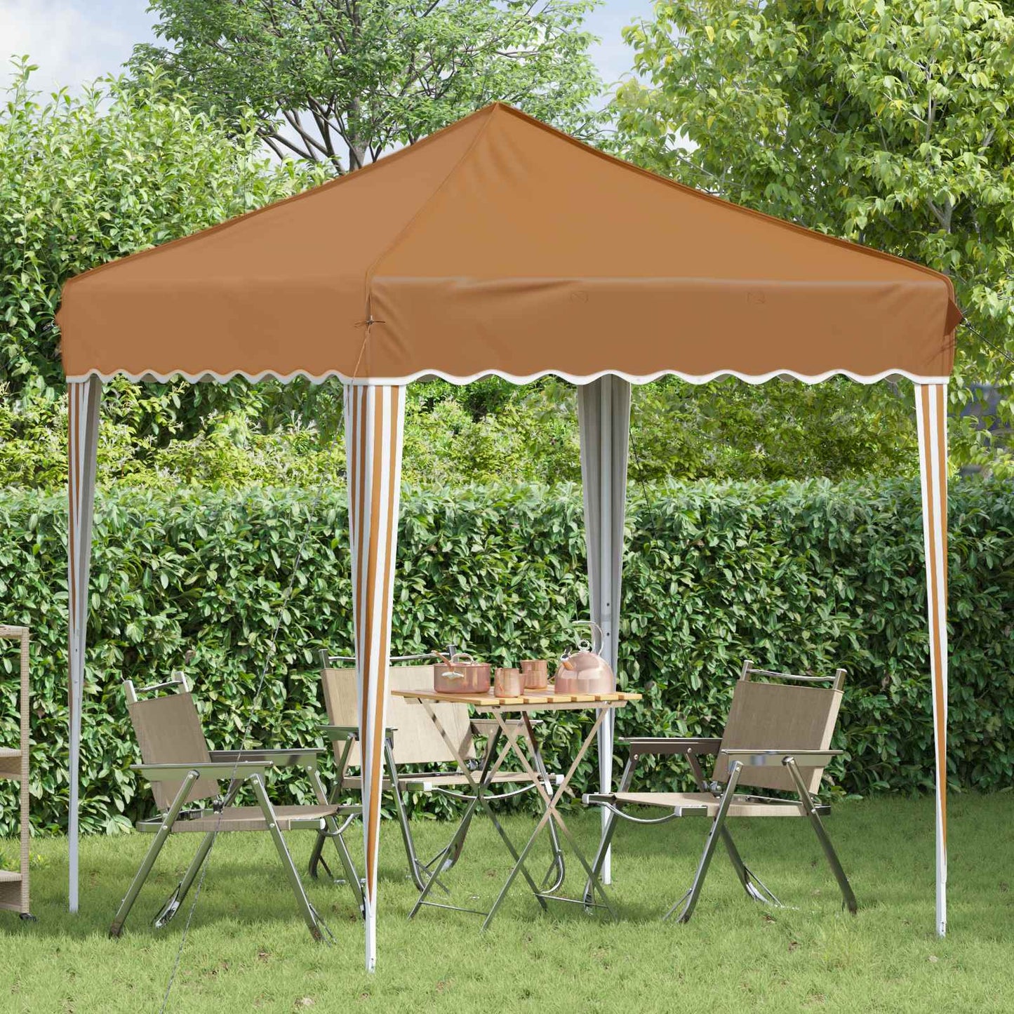Pop-up Festtelt 195 x 195 x 245 cm Beige Oxford stof