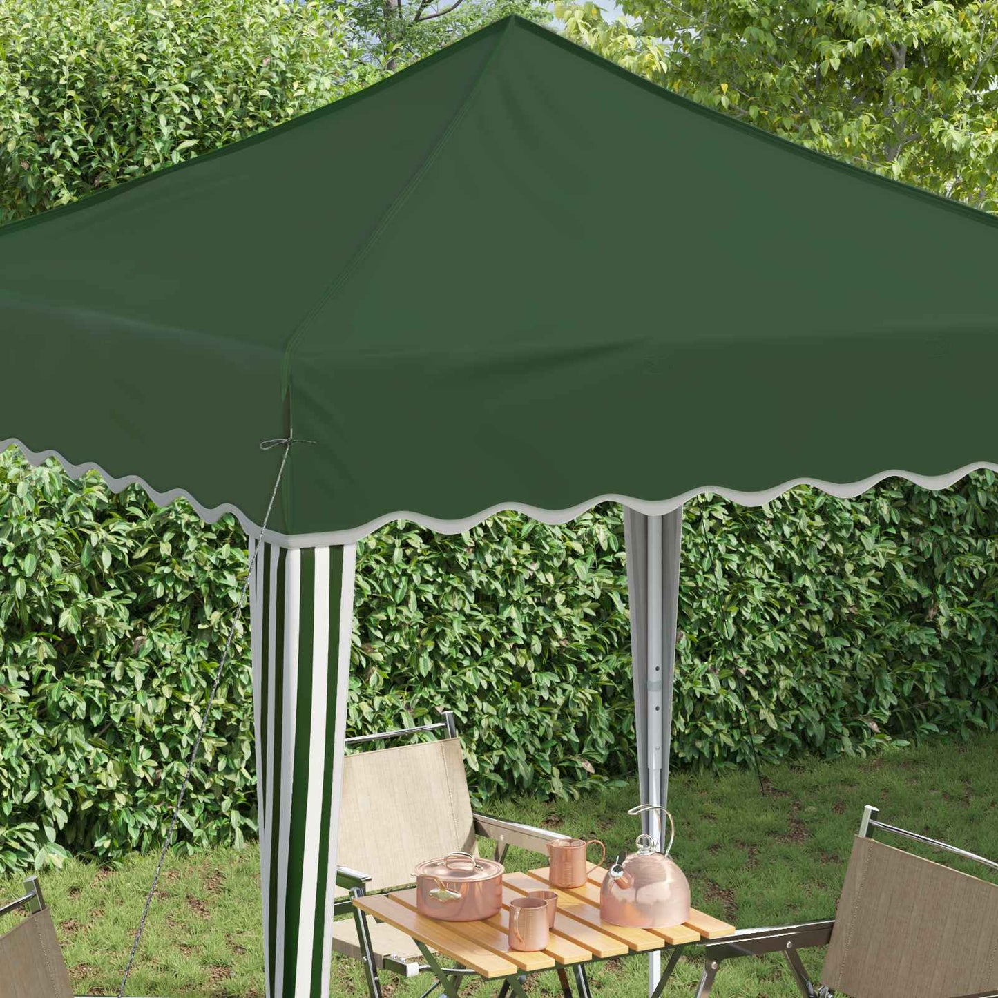 Pop-up Festtelt 195 x 195 x 245 cm Grøn Oxford stof