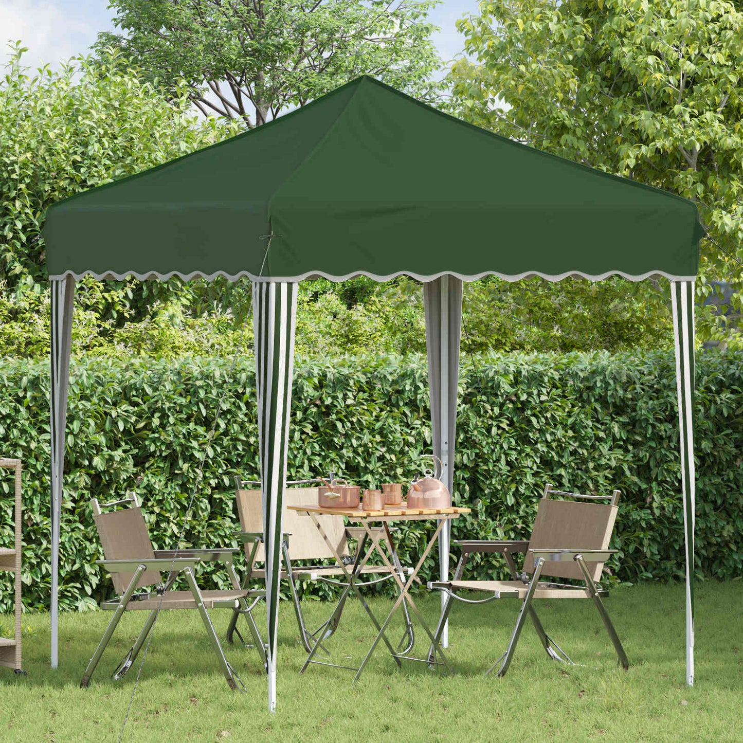 Pop-up Festtelt 195 x 195 x 245 cm Grøn Oxford stof
