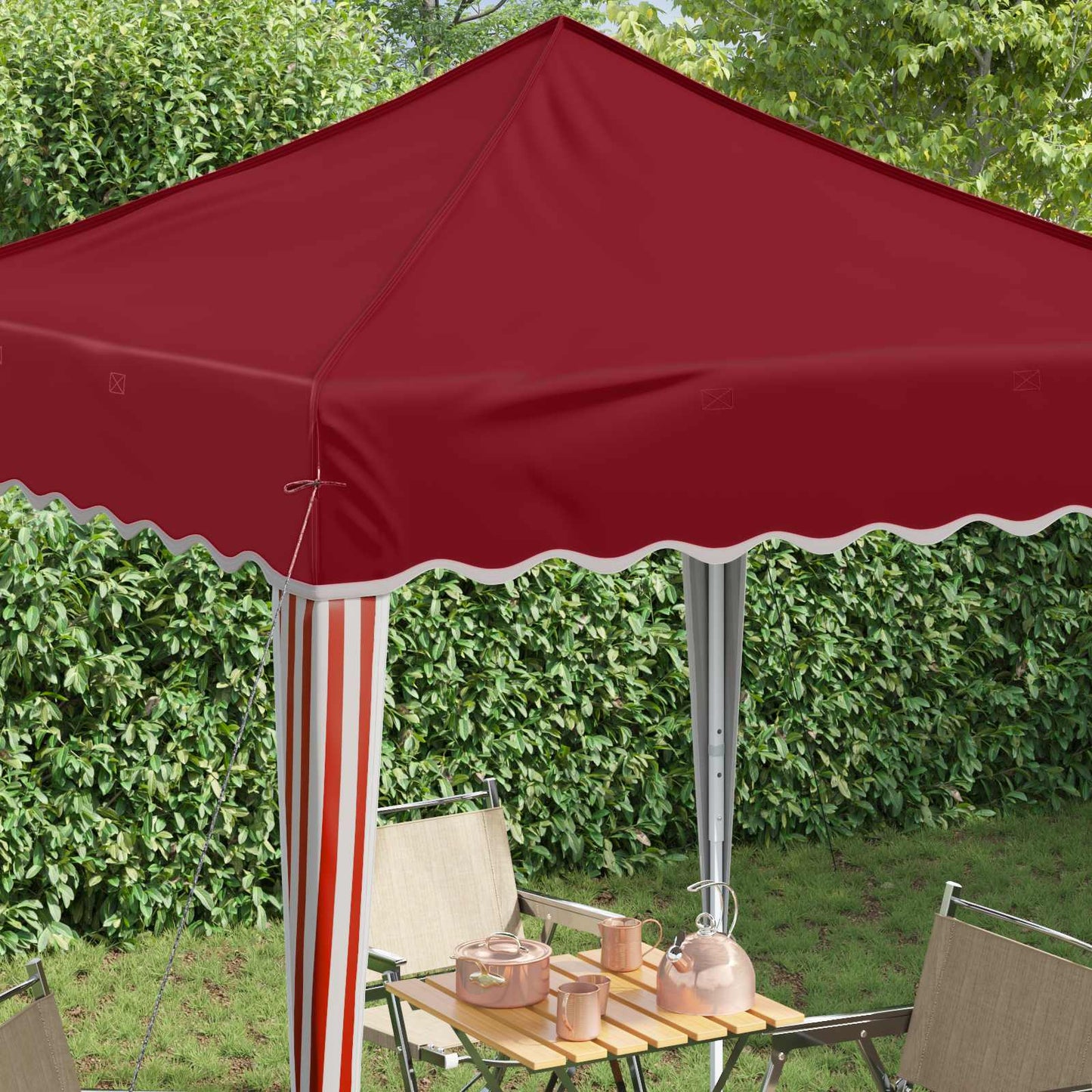 Pop-up Festtelt 195 x 195 x 245 cm Bordeaux Oxford stof