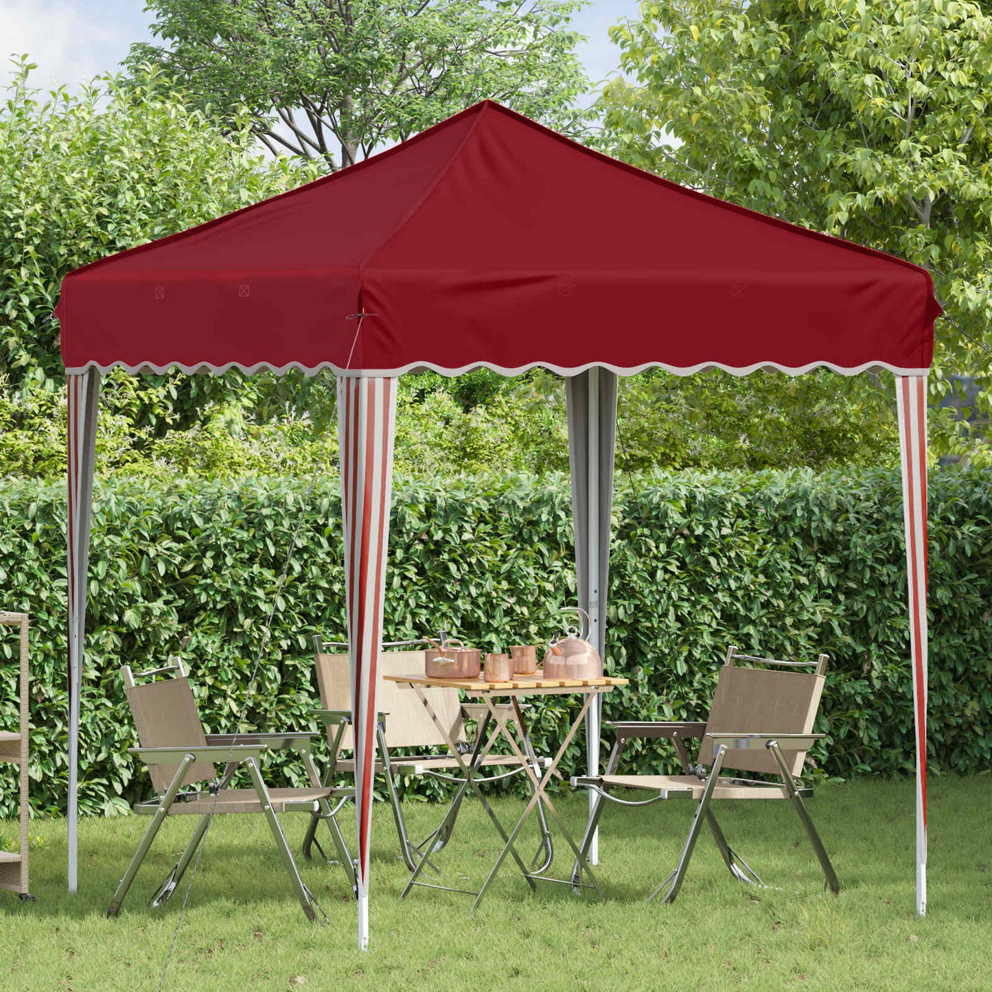 Pop-up Festtelt 195 x 195 x 245 cm Bordeaux Oxford stof