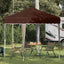 Pop-up Festtelt 195 x 195 x 245 cm Brun Oxford stof