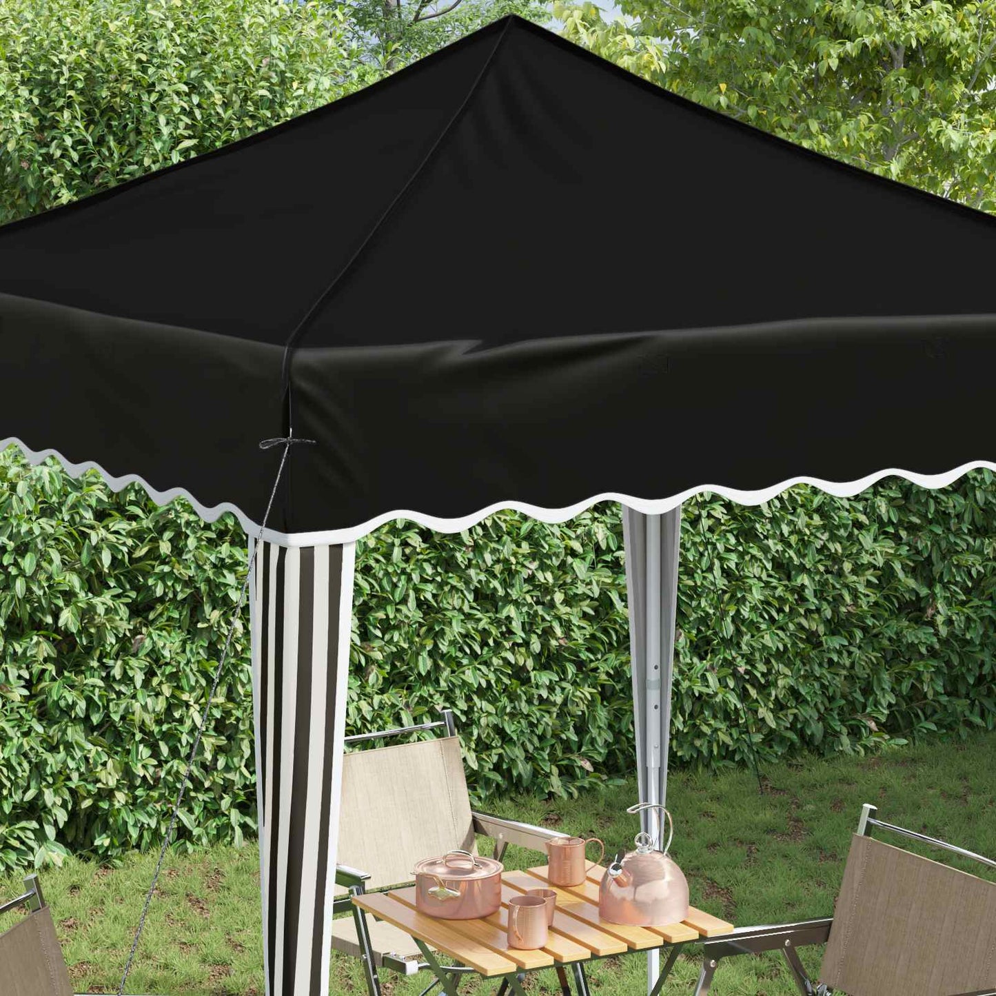Pop-up Festtelt 195 x 195 x 245 cm Sort Oxford stof