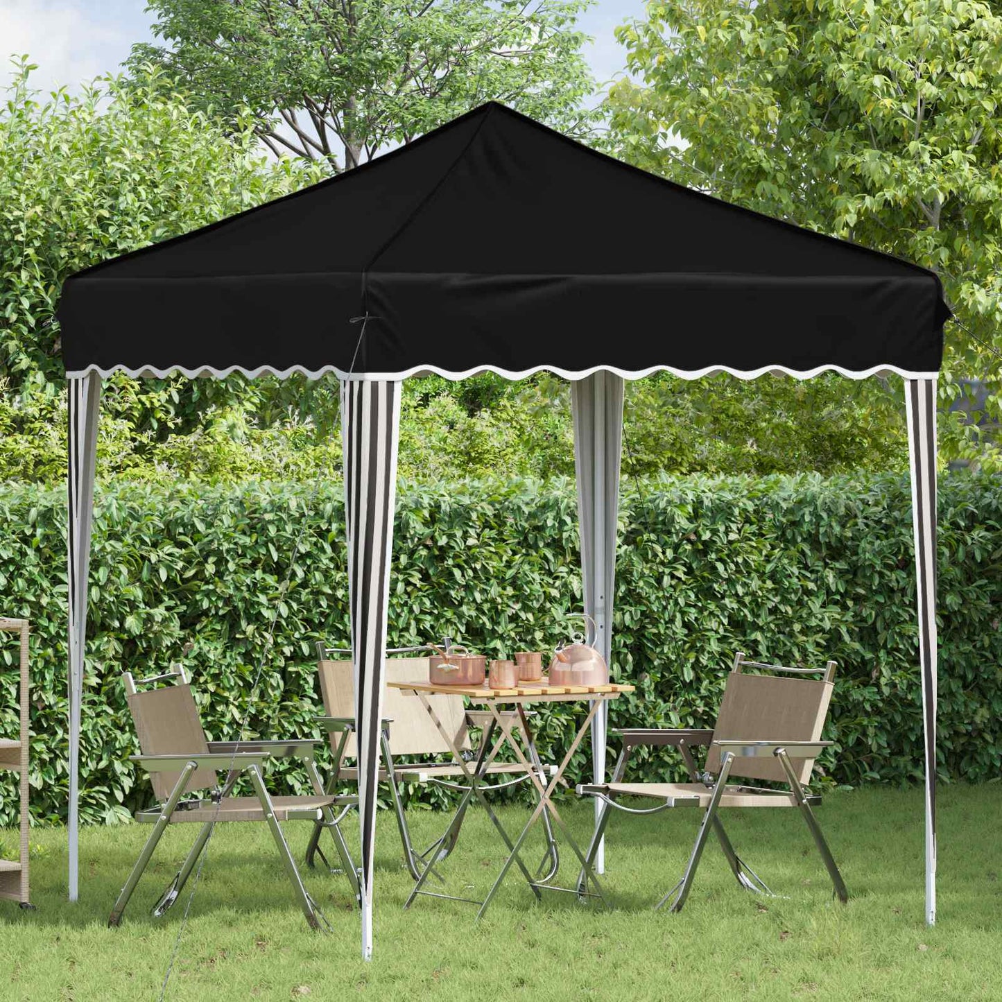 Pop-up Festtelt 195 x 195 x 245 cm Sort Oxford stof