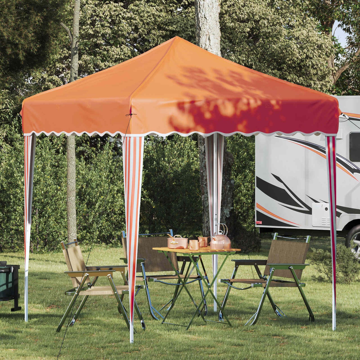 Pop-up Festtelt 195 x 195 x 245 cm Orange Oxford stof