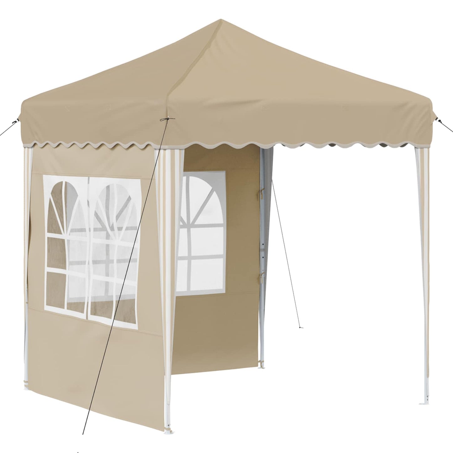 Pop-up Festtelt 195 x 195 x 245 cm Cremefarvet Oxford stof
