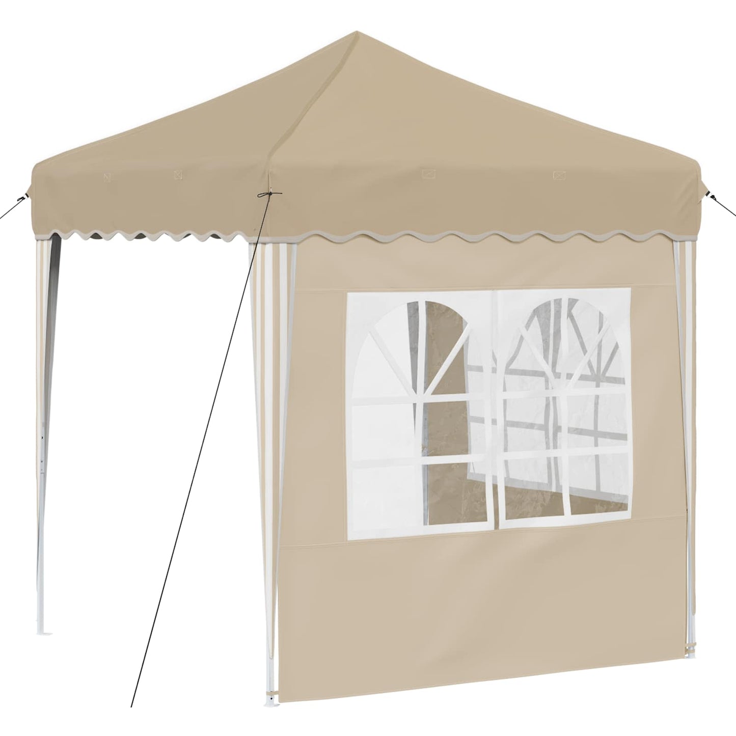 Pop-up Festtelt 195 x 195 x 245 cm Cremefarvet Oxford stof