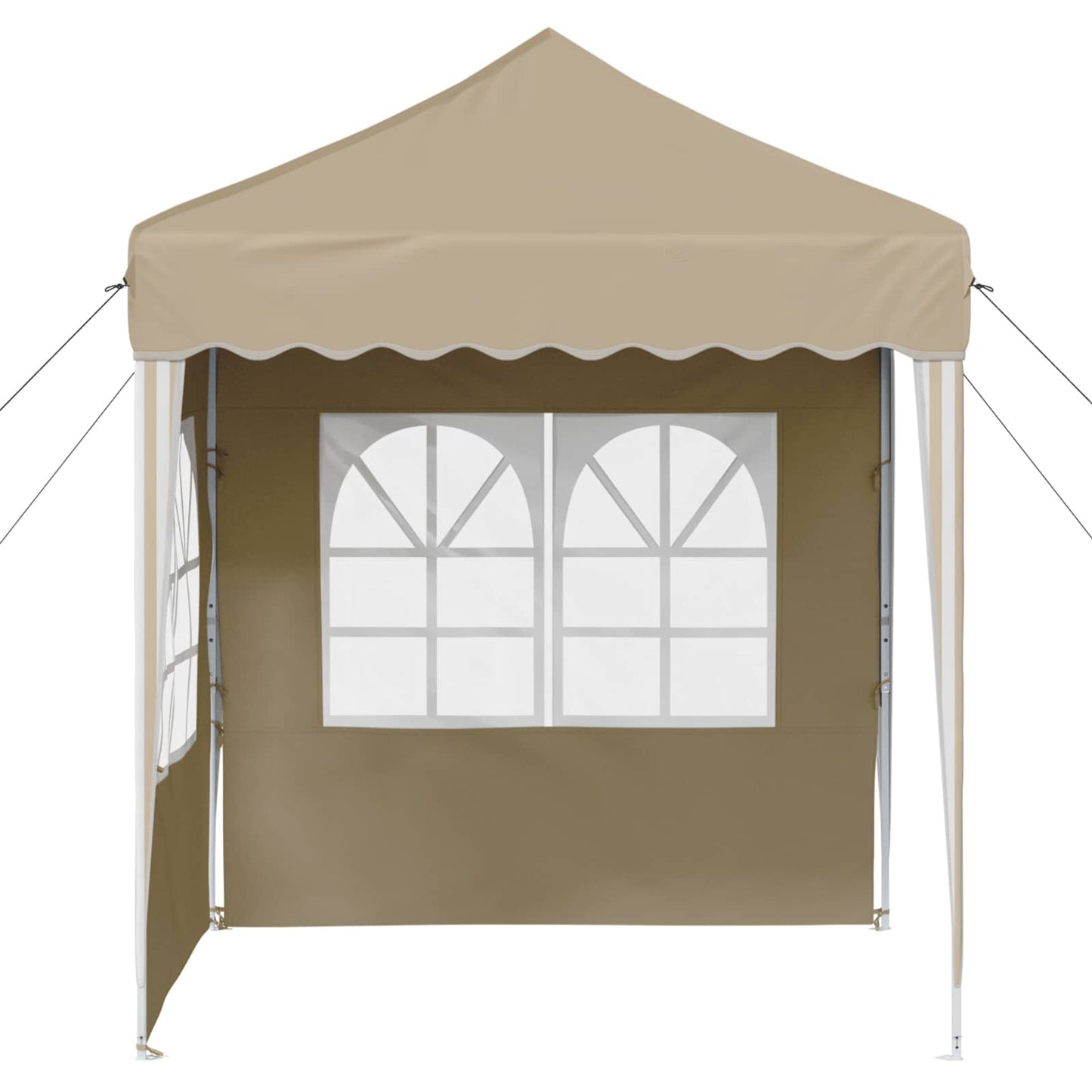 Pop-up Festtelt 195 x 195 x 245 cm Cremefarvet Oxford stof