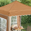Pop-up Festtelt 195 x 195 x 245 cm Beige Oxford stof