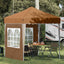 Pop-up Festtelt 195 x 195 x 245 cm Beige Oxford stof