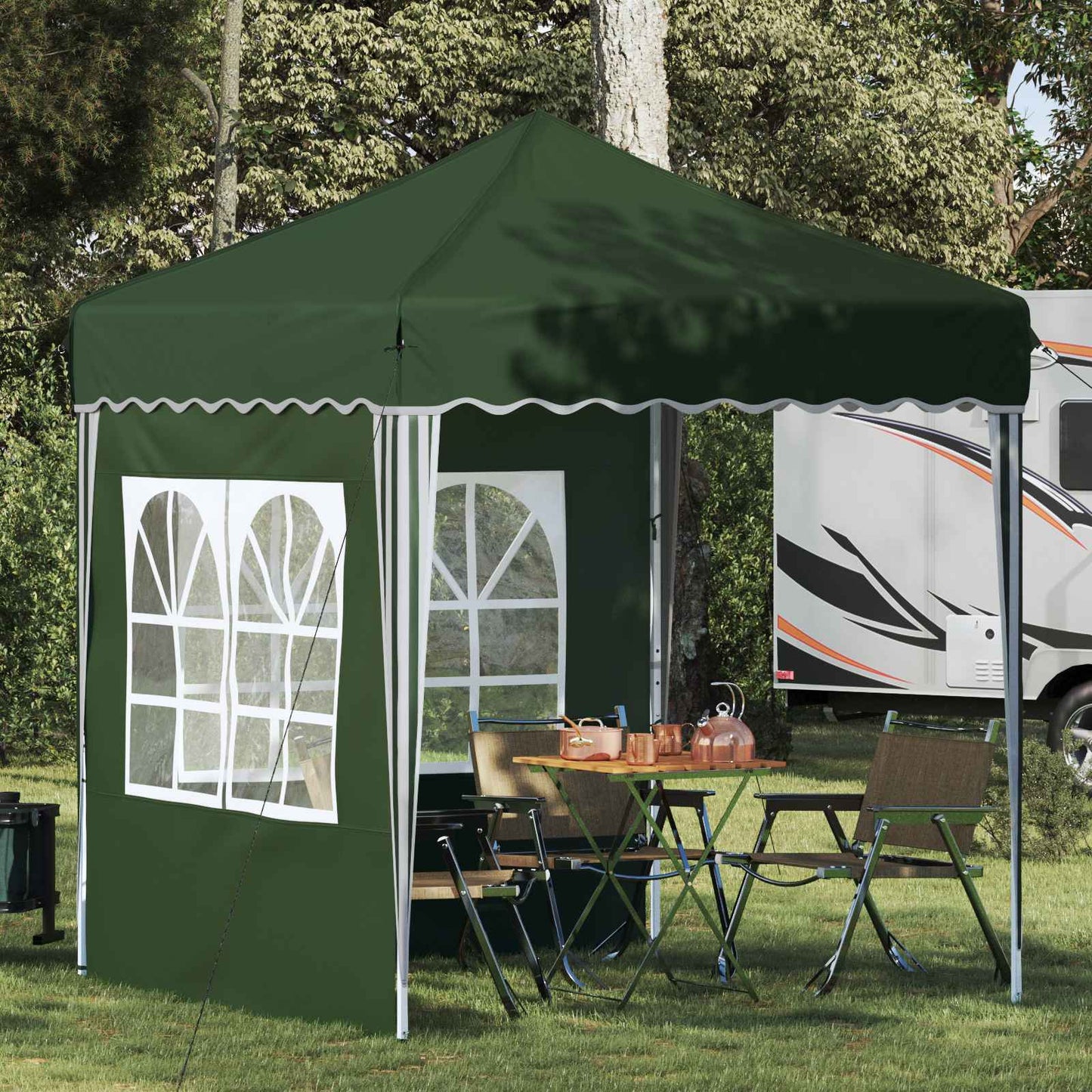 Pop-up Festtelt 195 x 195 x 245 cm Grøn Oxford stof