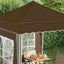 Pop-up Festtelt 195 x 195 x 245 cm Gråbrun Oxford stof