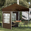 Pop-up Festtelt 195 x 195 x 245 cm Gråbrun Oxford stof