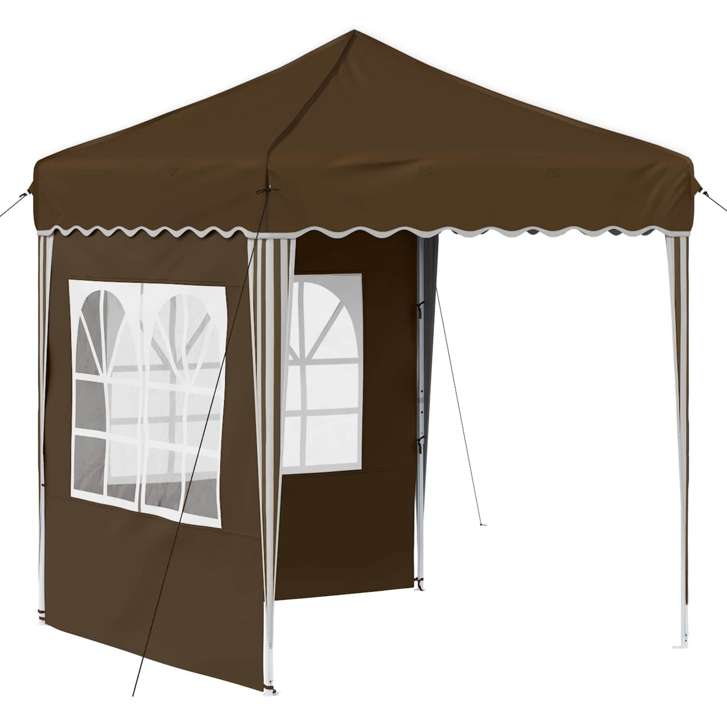 Pop-up Festtelt 195 x 195 x 245 cm Gråbrun Oxford stof