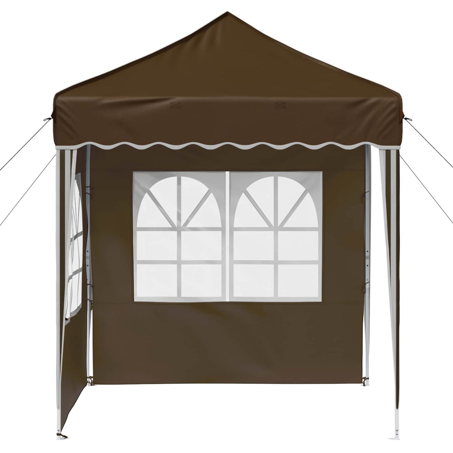 Pop-up Festtelt 195 x 195 x 245 cm Gråbrun Oxford stof