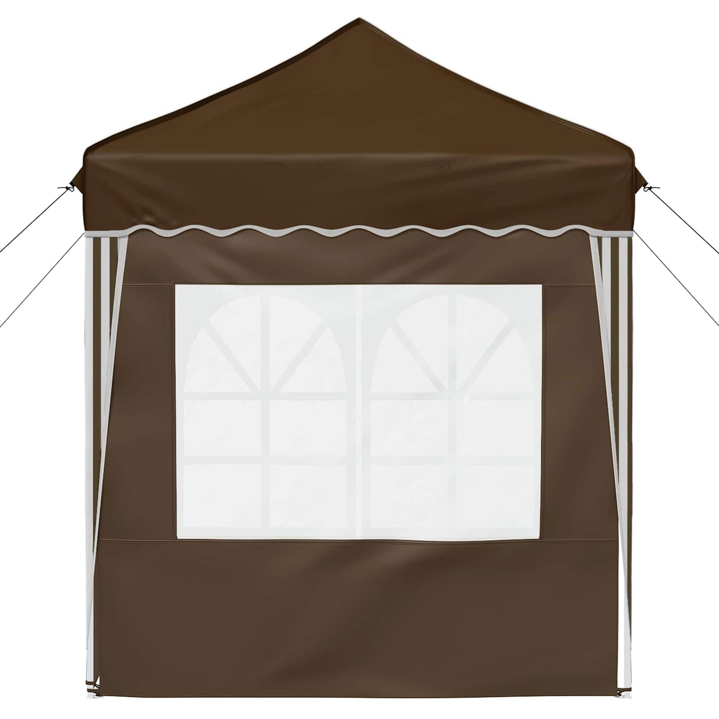 Pop-up Festtelt 195 x 195 x 245 cm Gråbrun Oxford stof