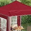 Pop-up Festtelt 195 x 195 x 245 cm Bordeaux Oxford stof