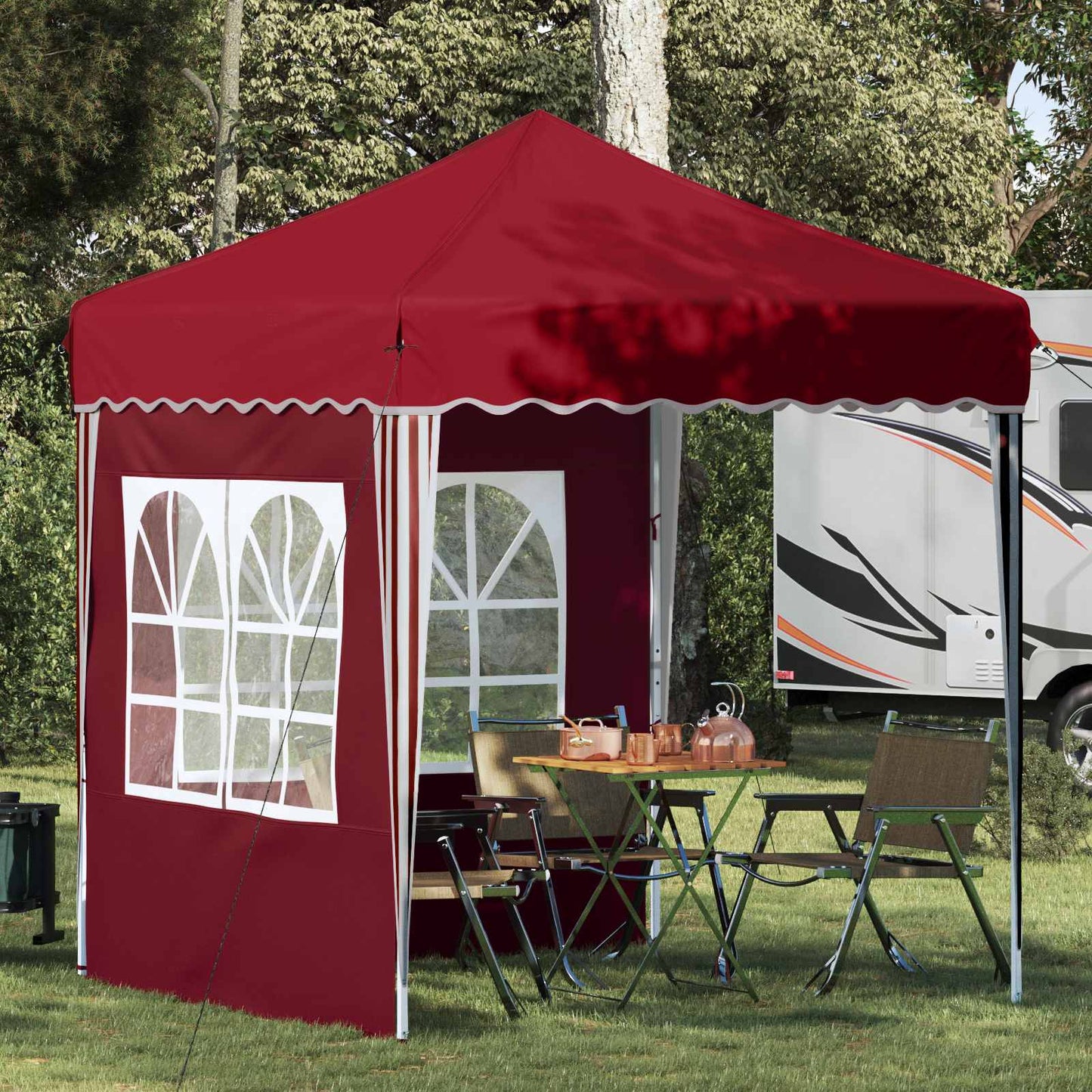 Pop-up Festtelt 195 x 195 x 245 cm Bordeaux Oxford stof
