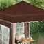 Pop-up Festtelt 195 x 195 x 245 cm Brun Oxford stof