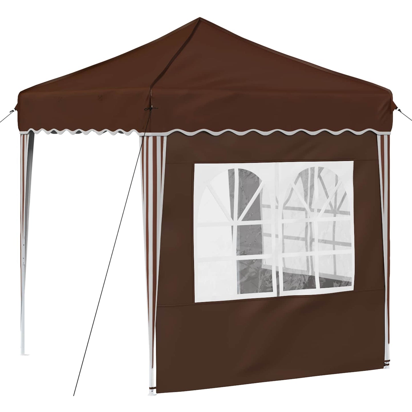Pop-up Festtelt 195 x 195 x 245 cm Brun Oxford stof
